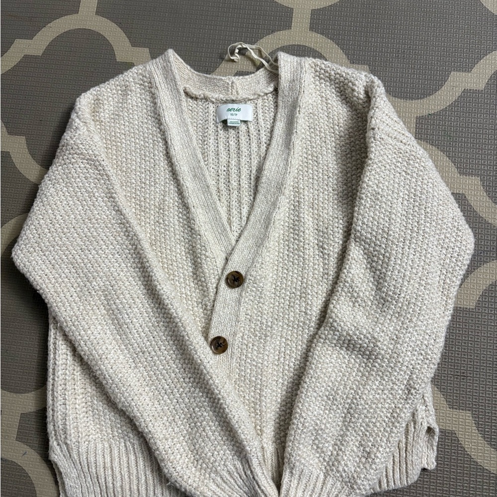 Aerie Cream Women's Cardigan Sweater